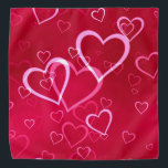 Zwemelen Harten Bandana<br><div class="desc">De gedraaide harten Bandana is geweldig voor je oorlogsdrobe.. maakt een geweldig cadeau! Haal er eentje voor je huisdier bij! Pas indien gewenst uw eigen tekst aan.</div>