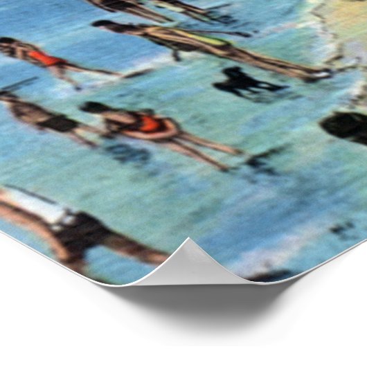 Zwemelen in de lagune poster (Hoek)