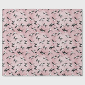 Zwemelen in de lucht - Roze - Grote schaal Cadeaupapier (Vlak)