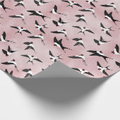 Zwemelen in de lucht - Roze - Grote schaal Cadeaupapier (Hoek)