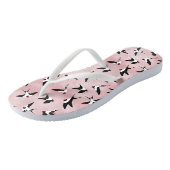 Zwemelen in de lucht - Roze - Grote schaal Teenslippers (Schuin)