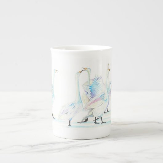 Zwemelen in de Mok van Sneeuwbont China (Voorkant)