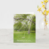 Zwemelen in het zonlicht denken van jou kaart (Gele Bloem)