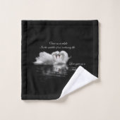 Zwemelen in liefde bad handdoek (Wasdoekje)