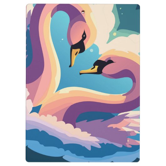 Zwemelen in liefde klembord (Achterkant)