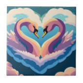 Zwemelen in liefde tegeltje (Voorkant)