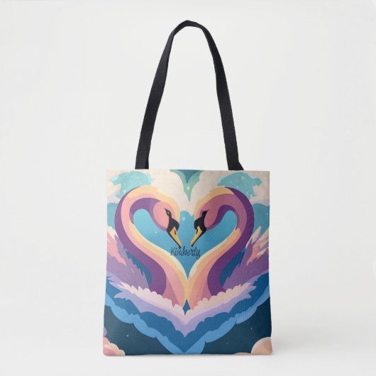 Zwemelen in liefde tote bag (Voorkant)