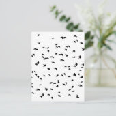 Zwemelen in luchtvogel afdrukken briefkaart (Staand voorkant)