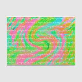 Zwemelen in roze en groen tissuepapier