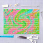 Zwemelen in roze en groen tissuepapier (Craft)