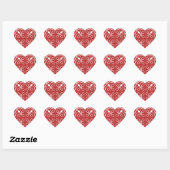 Zwemelen in Snoep Red Heart Sticker (Vel)
