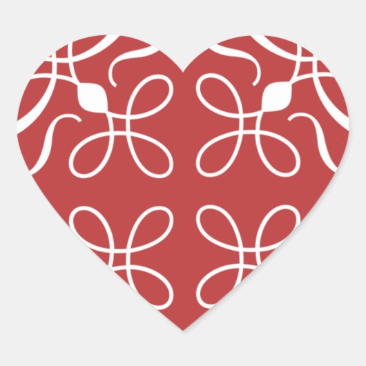 Zwemelen in Snoep Red Heart Sticker (Voorkant)