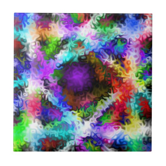 Zwemelen Iridescent Chrome Vijf Tegeltje (Voorkant)