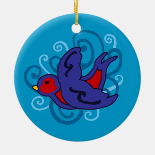 Zwemelen Keramisch Ornament (Achterkant)