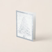 Zwemelen kerstboomkaart met Folie Folie Kaarten (Voorkant)