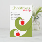 Zwemelen Kerstmis Kaart (Staand voorkant)