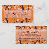 Zwemelen met  behangpapier voor Trees Retro Visitekaartje (Voorkant / Achterkant)