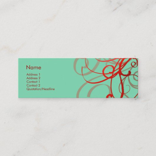 Zwemelen nr. 0024 mini visitekaartje (Voorkant)