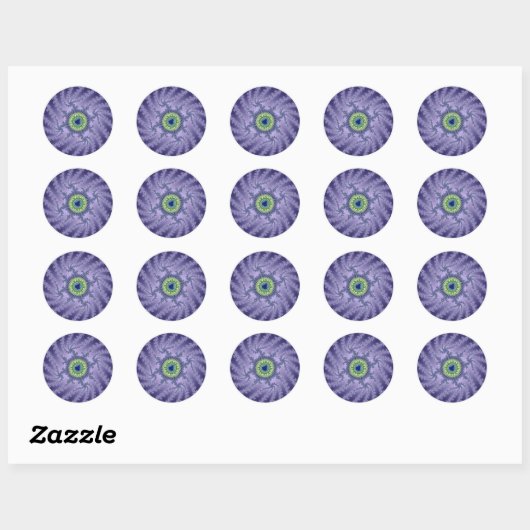 Zwemelen Oogoog - Fractal Ronde Sticker (Vel)