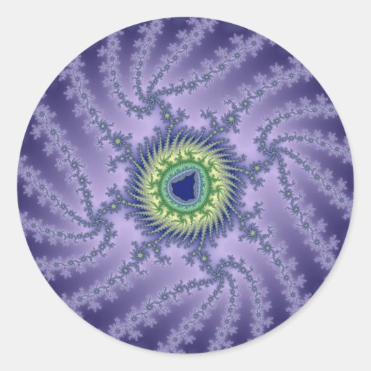 Zwemelen Oogoog - Fractal Ronde Sticker (Voorkant)