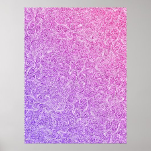 Zwemelen: Paars-roze Poster (Voorkant)