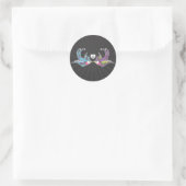 Zwemelen Ronde Sticker (Tas)