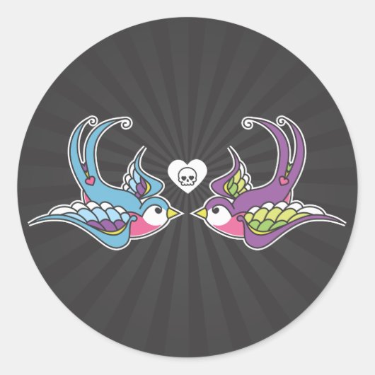Zwemelen Ronde Sticker (Voorkant)