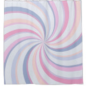 Zwemelen Roze Blauw Peach Douchegordijn (Voorkant)