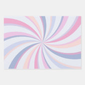 Zwemelen Roze Blauw Peach Inpakpapier Vel (Voorkant 3)