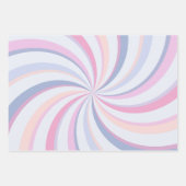 Zwemelen Roze Blauw Peach Inpakpapier Vel (Voorkant)