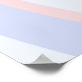 Zwemelen Roze Blauw Peach Poster (Hoek)