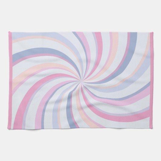 Zwemelen Roze Blauw Peach Theedoek (Horizontaal)