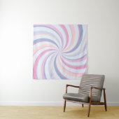 Zwemelen Roze Blauw Peach Wandkleed (In Situ (horizontaal))