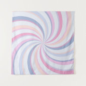 Zwemelen Roze Blauw Peach Wandkleed (Voorkant)