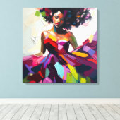 Zwemelen van Abstract kunstschilderwerk Canvas Afdruk (Insitu (Houten vloer))