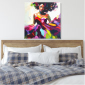 Zwemelen van Abstract kunstschilderwerk Canvas Afdruk (Insitu (Slaapkamer))