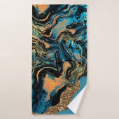 Zwemelen van Blauwe Oranje Groene Bath Towel Badhanddoek (Badhanddoek)