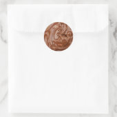 Zwemelen van chocolade-stickers ronde sticker (Tas)