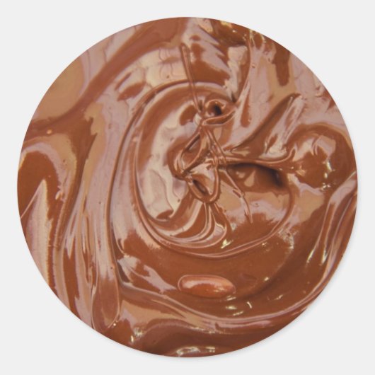 Zwemelen van chocolade-stickers ronde sticker (Voorkant)