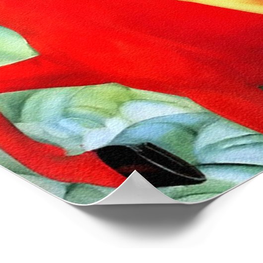 "Zwemelen van de Rode Paard" Poster (Hoek)