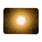 Zwemelen van geel licht op zwart magneet (Horizontaal)