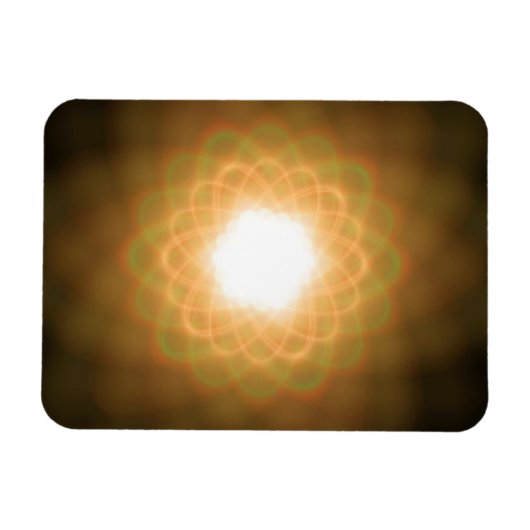 Zwemelen van geel licht op zwart magneet (Horizontaal)