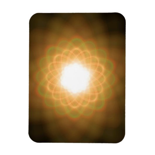 Zwemelen van geel licht op zwart magneet (Verticaal)