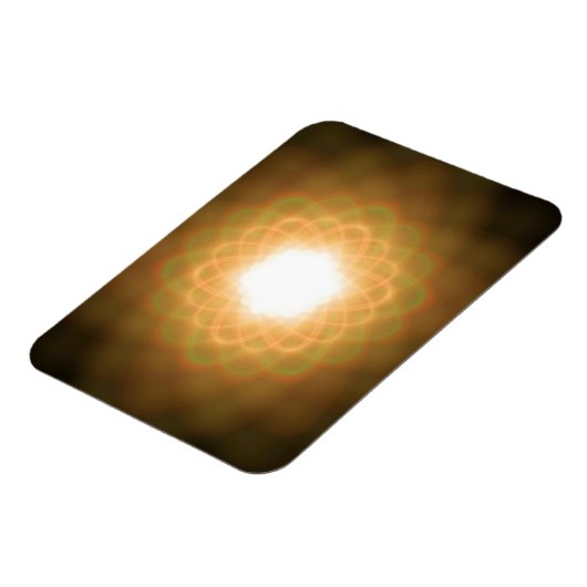 Zwemelen van geel licht op zwart magneet (Linkerzijde)