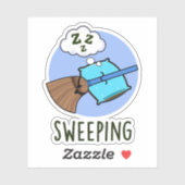 Zwemelen van grappige slaapkamer sticker (Vel)