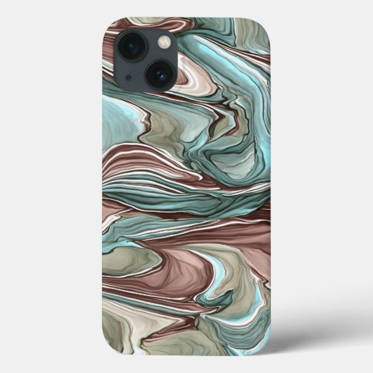 Zwemelen van kleuren Mauve Blue Abstract Phone Cas Case-Mate iPhone Case (Achterkant)