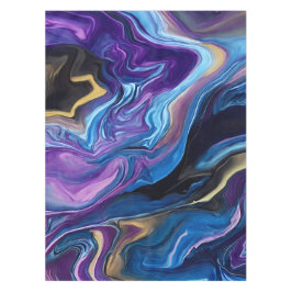 Zwemelen van Paarse Blauwe Muur Borden Tafelkleed