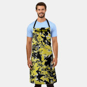 Zwemelen van zwart, wit en geel schort (Gedragen)