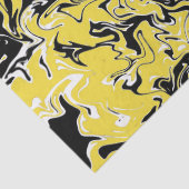 Zwemelen van zwart, wit en geel tissuepapier (Detail)