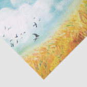 Zwemelen vliegen over blauwe hemel tissuepapier (Detail)